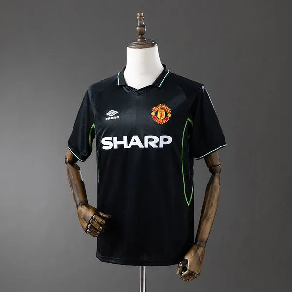 Camiseta de fútbol Manchester United 1998/99 VISITANTE MANGA CORTA VERSION FAN